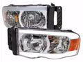 LED BAR HEADLIGHT WITH CHROME HOUSING CLEAR LENS AND AMBER REFLECTOR