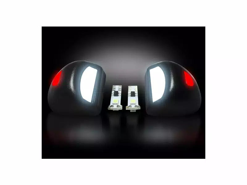 ~(1 lbs. 10X4X2)~ White LED License Plate Illumination Kit includes Red LED Rear Facing Running Lights - Fits all 07-13 CHEVY Silverado an