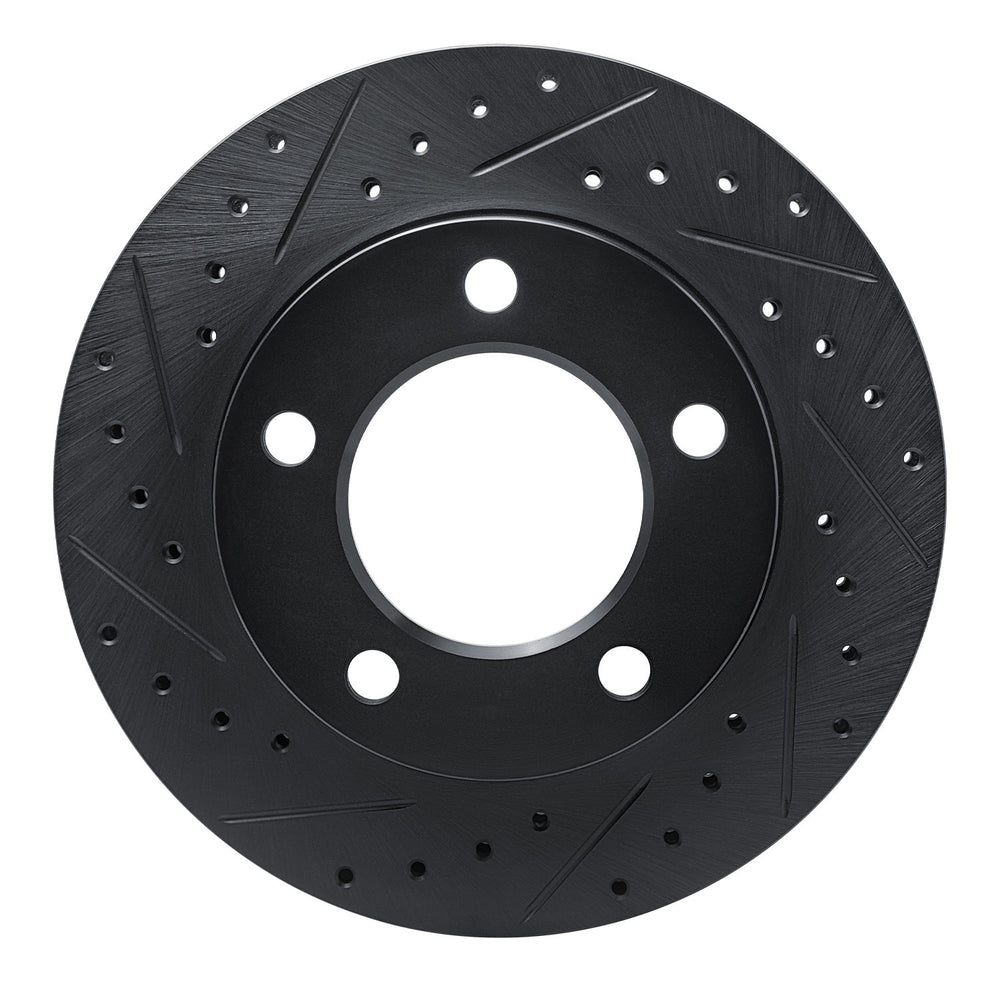 R1 74-80 International SCOUT II Front Left Drilled & Slotted Black Brake Rotor