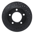 R1 74-80 International SCOUT II Front Left Drilled & Slotted Black Brake Rotor