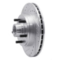 DFC 88-91 Chevrolet C1500 Front Left Drilled & Slotted Silver Brake Rotor
