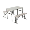 LIFETIME FOLDING PICNIC TABLE WITH BENCHES ALMOND