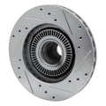R1 98-02 Ford Ranger (USA/Canada) Front Left Drilled & Slotted Silver Brake Rotor