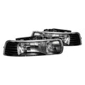 ANZO 1999-2002 Chevrolet Silverado 1500 Crystal Headlights Black