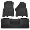 Weatherbeater Front & 2nd Seat Floor Liners For 2010-2018 Ram 2500/3500 Black Husky Liners