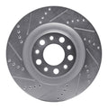 DFC 17-25 Alfa Romeo STELVIO Rear Left Drilled & Slotted Silver Brake Rotor