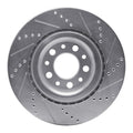 DFC 17-25 Alfa Romeo STELVIO Rear Left Drilled & Slotted Silver Brake Rotor