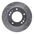 DFC 06-15 Jaguar XJR Rear Right Drilled & Slotted Silver Brake Rotor