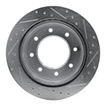 DFC 00-11 Cadillac DTS Rear Left Drilled & Slotted Silver Brake Rotor