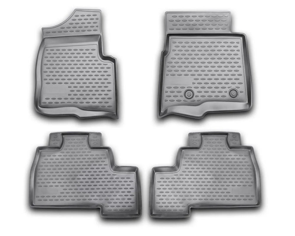 ~(12 lbs. 33X20X6)~ Profile Floor Liners Front and 2nd Row Black F-150 SuperCrew 2009-2014