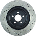 R1 03-12 Mercedes-Benz Sl65 AMG Rear Right Drilled & Slotted Black Brake Rotor