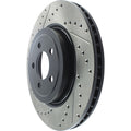 R1 03-12 Mercedes-Benz Sl65 AMG Rear Right Drilled & Slotted Black Brake Rotor