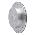 R1 03-21 Infiniti FX35 Rear Right Slotted Black Brake Rotor