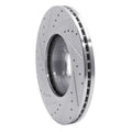R1 09-23 Nissan 370Z Front Right Drilled & Slotted Silver Brake Rotor