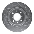 R1 84-85 Dodge Caravan Front Left Drilled & Slotted Silver Brake Rotor
