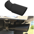 MBRP Universal Tip 6in OD 5in Inlet 15.5in Length 30 Deg Bend Angled Rolled End Black