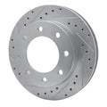 DFC 99-20 Cadillac DeVille Front Left Drilled & Slotted Silver Brake Rotor