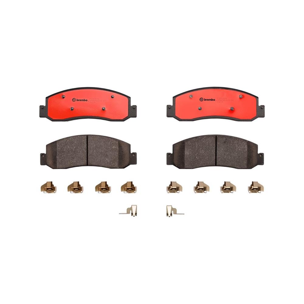 Brembo 08-13 Ford F250 Super Duty/08-12 F350 Super Duty Front Premium NAO Ceramic OE Equivalent Pad