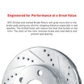 DFC 05-25 Infiniti EX37 Rear Drilled & Slotted Silver Rotors with 5000 Advanced Pads w/Hardware