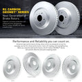 R1 Concepts Brake Rotor- Carbon Coated Fits Mitsubishi Eclipse