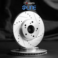 R1 05-18 Audi A3 Quattro Rear Drilled & Slotted Silver Brake Rotor Set