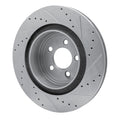 DFC 06-23 Dodge Charger Rear Left Drilled & Slotted Silver Brake Rotor
