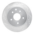 DFC 02-06 Infiniti M45 Rear Left Drilled & Slotted Silver Brake Rotor