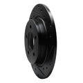 R1 04-13 Volvo V50 Rear Right Drilled & Slotted Black Brake Rotor