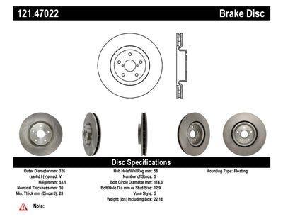 Centric 05-07 STi Front Rotor