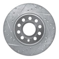DFC 05-15 Volkswagen Bora (Mexico)/Jetta Sedan Front Left Drilled & Slotted Silver Brake Rotor