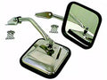 Door Mirror Kit, CJ-Style, Chrome; 55-86 Jeep CJ5/CJ6/CJ7/CJ8