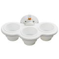 SeaSucker 3-Cup Holder Vertical Mount - White
