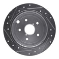 DFC 15-21 Subaru WRX Rear Right Drilled & Slotted Silver Brake Rotor