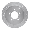 DFC 07-15 Mitsubishi Outlander Rear Right Drilled & Slotted Silver Brake Rotor