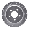 R1 93-98 Jeep Grand Wagoneer Rear Left Drilled & Slotted Silver Brake Rotor