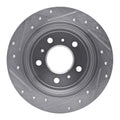 R1 Concepts Brake Rotor Drilled and Slotted Silver Fits Buick Allure