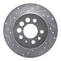 R1 1974-1995 Volvo 245 Rear Left Drilled & Slotted Silver Brake Rotor