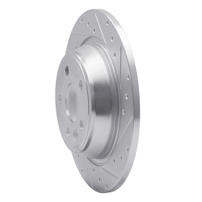 DFC 09-15 Ford Focus RS (Mexico) Rear Right Drilled & Slotted Silver Brake Rotor