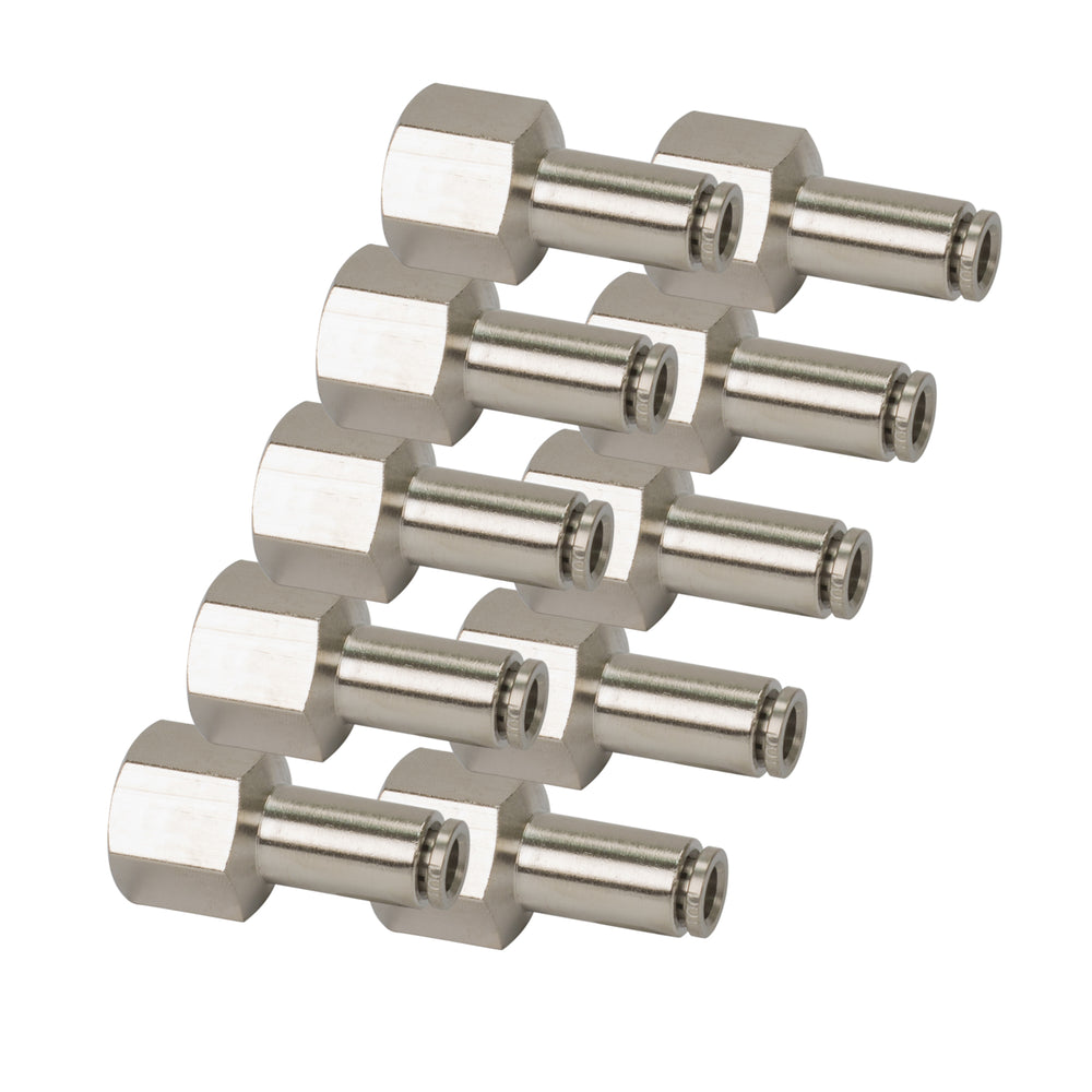 3/8 NPT(F) TO 1/4 AIRLINE STRAIGHT FITTING (10 PCS) DOT APPROVED