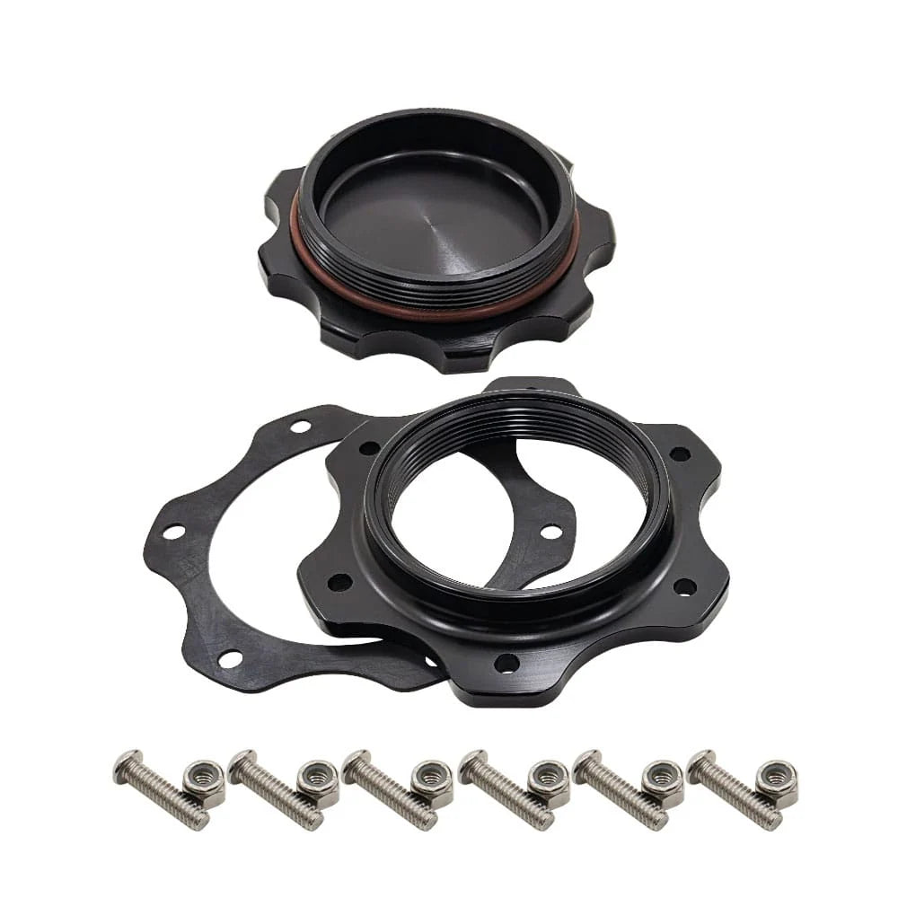 UPR Billet Fuel Filler Cap 6 Bolt Lightweight Flange Bung Black 8301-01