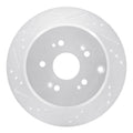 DFC 05-18 Acura RDX Rear Left Drilled & Slotted Silver Brake Rotor