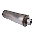 ~(22 lbs. 31X9X9)~ 409 S.S. 8 in 24 in body; overall 30 in . Slotted i.d. 4.02 in / slotted o.d. 4.02 in