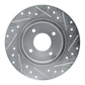 R1 Concepts Brake Rotor Drilled and Slotted Silver Fits Nissan 300ZX