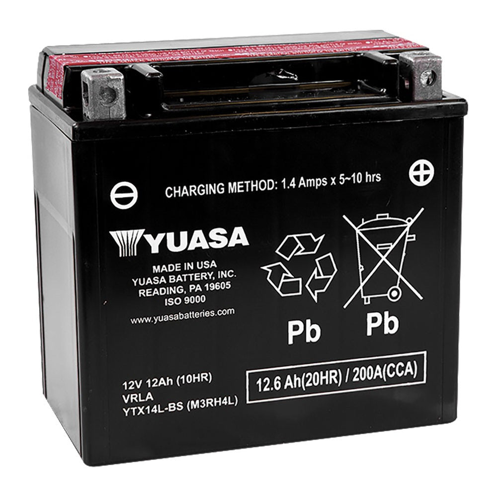 12 V AGM BATTERY YTX14LBS (W/ BOTTLE OF ACID) MADE IN THE USA