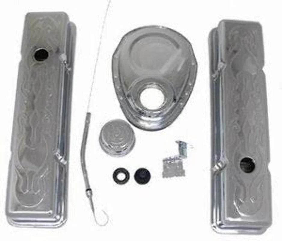 CHROME SB CHEVY ENGINE DRESS-UP KIT