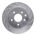 DFC 02-25 Infiniti G35 Rear Right Drilled & Slotted Silver Brake Rotor