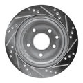 DFC 02-25 Infiniti G35 Rear Left Drilled & Slotted Silver Brake Rotor