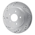 DFC 02-25 Infiniti G35 Rear Left Drilled & Slotted Silver Brake Rotor