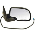RH MIRROR REAR VIEW W/BODY CLADDG; HTD PWR REMOTE; W/O DIMMER; BLACK PTM AVALANCHE 1500/2500 0306