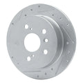 R1 Concepts Brake Rotor Drilled and Slotted Silver Fits Lexus ES300